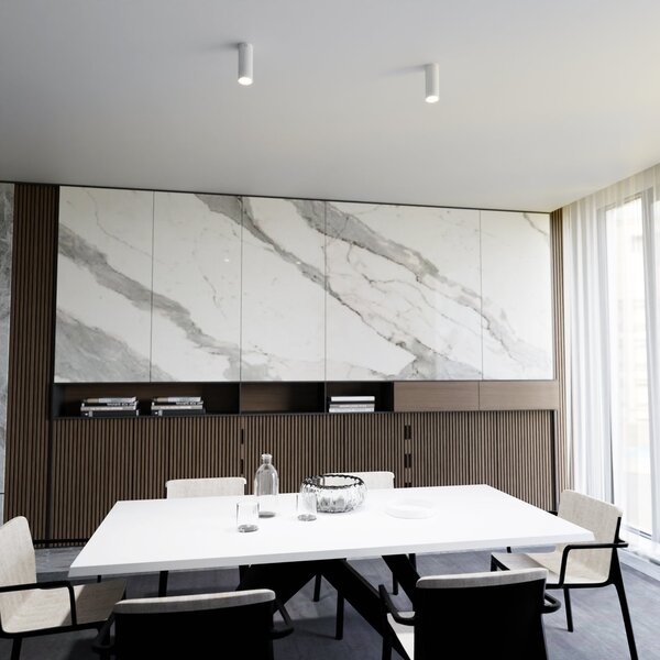 Plafoniera TECNO 1S da soffitto base GU10 Bianca