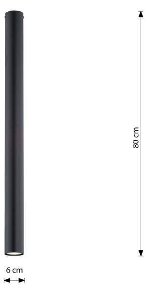 Plafoniera TECNO 1XXL da soffitto base GU10 Nera