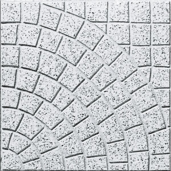 Lastra Ventaglio in cemento grigio 40 x 40 cm, spessore 40 mm