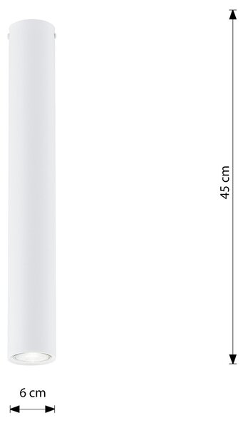 Plafoniera TECNO 1L da soffitto base GU10 Bianca