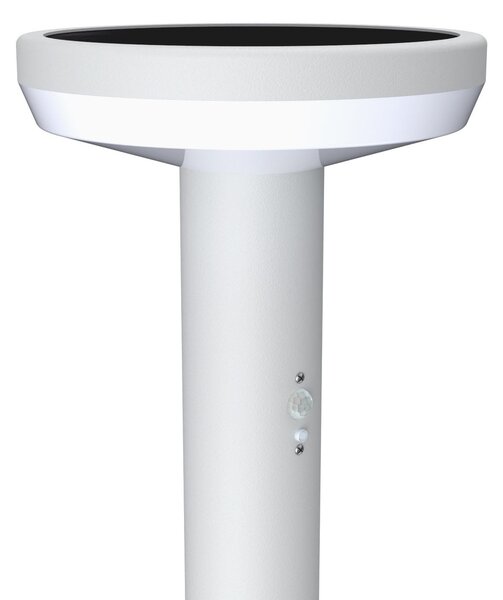 Paletto da giardino Solare Bianco 80cm con Sensore Mov. e Picchetto Colore Bianco Naturale 4.000K