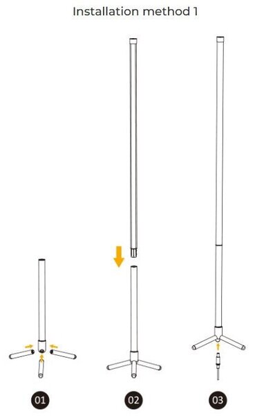 Lampada da Pavimento LED 12W RGB+CCT Smart e da Telecomando