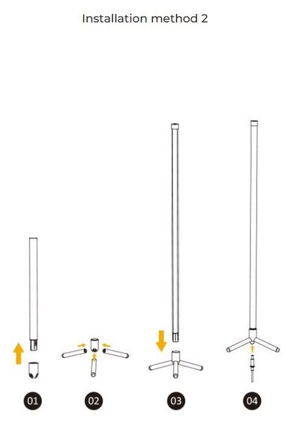 Lampada da Pavimento LED 12W RGB+CCT Smart e da Telecomando