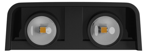 Applique da Parete Quadrata Bidirezionale 4W CCT IP54 Nera Colore Bianco Variabile CCT