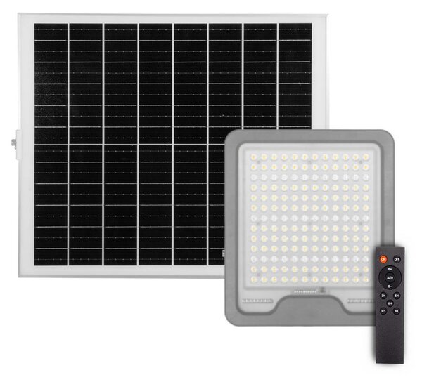 Faro LED Solare 300W IP66 Telecomando Incluso 4.500 lumen - SERIE PRO Colore Bianco Naturale 4.000K