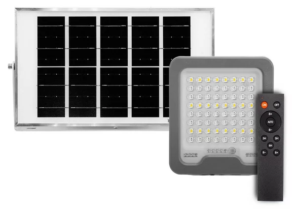 Faro LED Solare 50W IP66 Telecomando Incluso 1.000 lumen - SERIE PRO Colore Bianco Naturale 4.000K