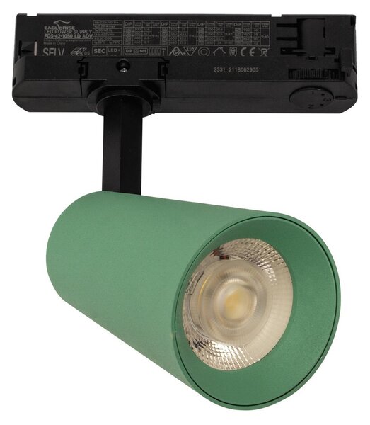 Faro LED 30W Trifase Verde CRI92 Bianco Variabile 38° - Bridgelux LED Colore Bianco Variabile CCT