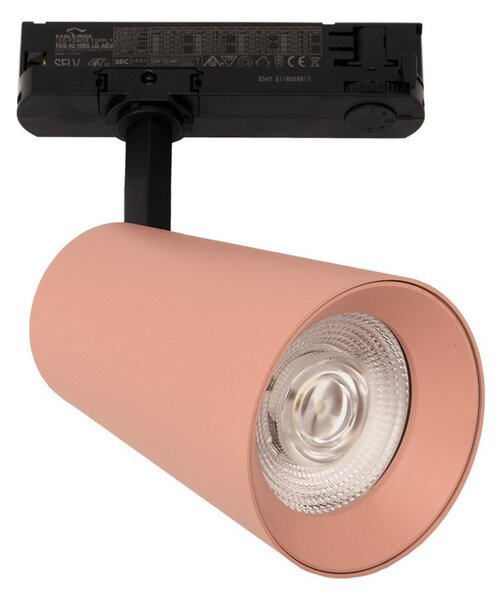 Faro LED 40W Trifase Rosa CRI92 Bianco Variabile 38° - Bridgelux LED Colore Bianco Variabile CCT