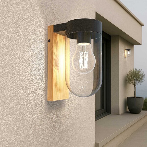 Applique da Esterno Color Legno con Base E27 IP54