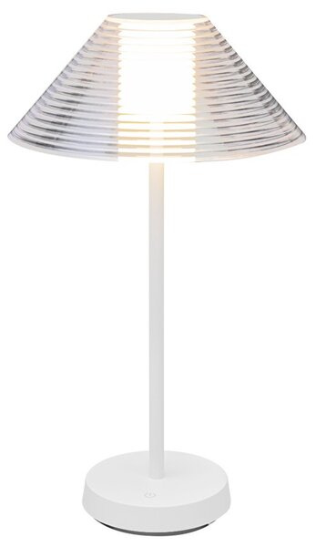 Lampada da Tavolo Ricaricabile 1.5W Bianco Caldo Dimmerabile - Bianca