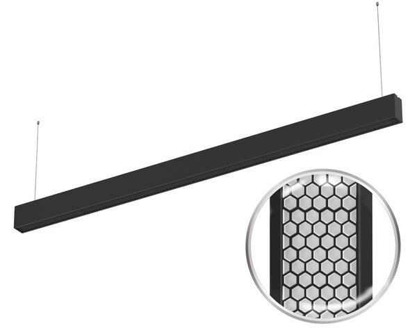 Lampada Lineare LED Sospesa 40W 120 cm con driver Philips Bianca o nera