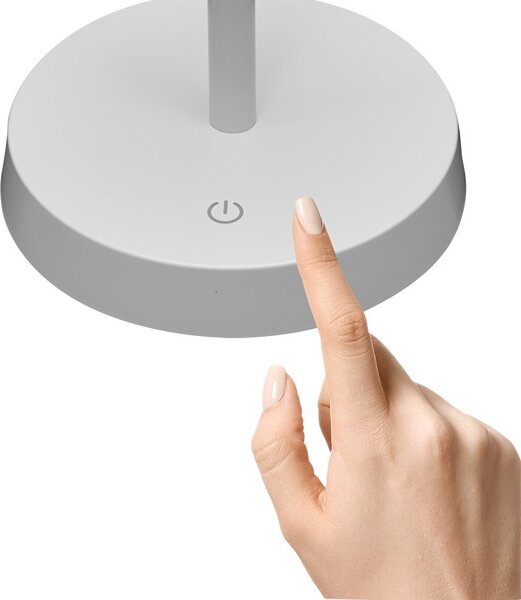 Lampada da Tavolo Ricaricabile 1.5W Bianco Caldo Dimmerabile - Bianca