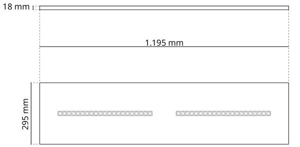 Pannello LED 120x30 28W 36W 42W CCT CRI92 con driver Philips Colore Bianco Variabile CCT