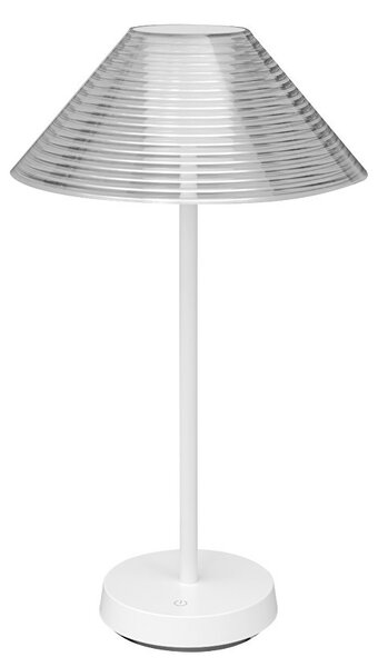 Lampada da Tavolo Ricaricabile 1.5W Bianco Caldo Dimmerabile - Bianca