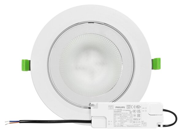 Faro LED da Incasso 42W Orientabile Foro Ø210mm con driver Philips Colore Bianco Variabile CCT