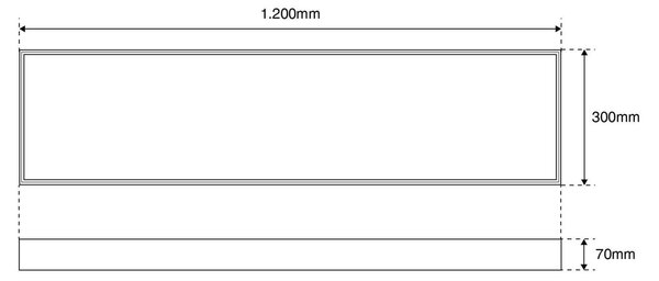 Plafoniera LED 120x30 40W IP40 No-Flickering - LIFUD Driver Colore Bianco Freddo 6.000K