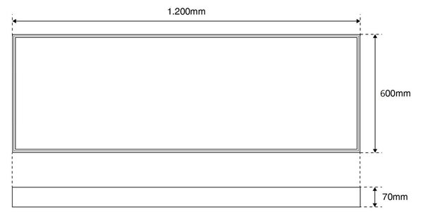 Plafoniera LED 120x60 42W UGR19 Bianco Variabile con driver Philips Colore Bianco Variabile CCT