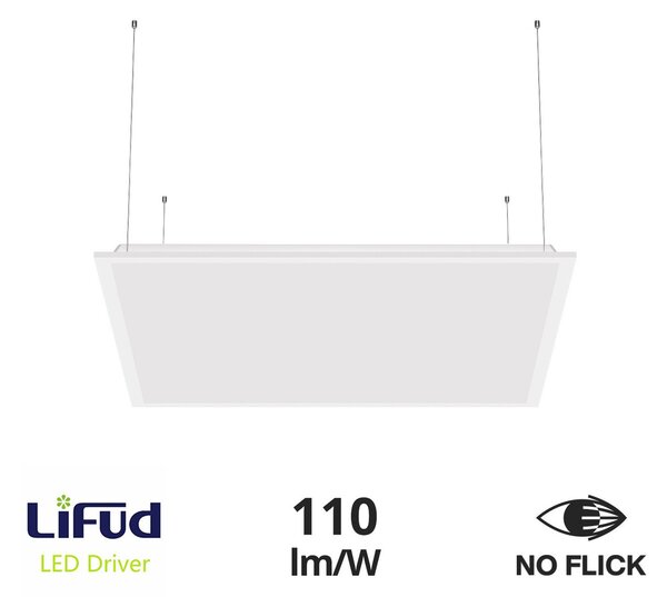 Pannello LED a Sospensione 60x60 40W IP40 No-Flickering - LIFUD Driver Colore Bianco Freddo 6.000K
