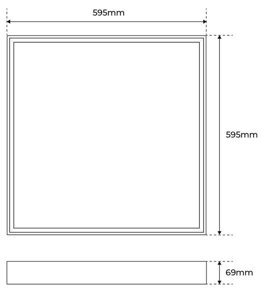 Plafoniera LED 60x60 40W IP40 No-Flickering - LIFUD Driver Colore Bianco Naturale 4.000K