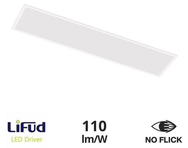 Pannello LED 120x30 40W IP40 No-Flickering - LIFUD Driver Colore Bianco Naturale 4.000K