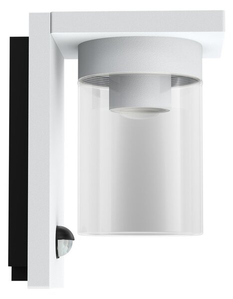 Applique Bianca IP54 con Base E27 e Sensore di Movimento - Serie RIGA