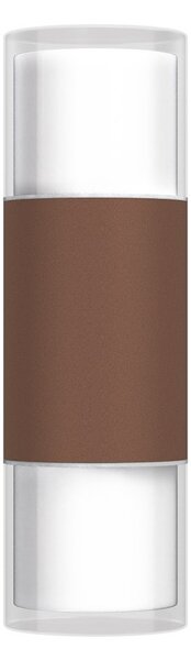 Applique Cilindrica Bidirezionale Corten IP54 con 2 basi GU10