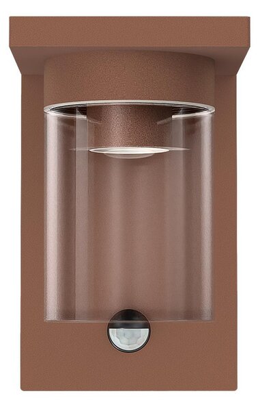 Applique Corten IP54 con Base E27 e Sensore di Movimento - Serie RIGA