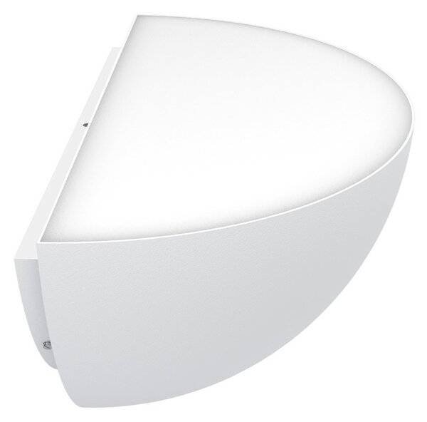 Applique Curva Monodirezionale con base E27 IP54 Bianca - Serie BRINA