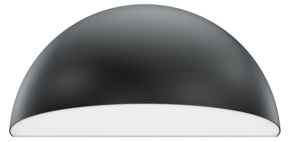 Applique Curva Monodirezionale con base E27 IP54 Nera - Serie BRINA