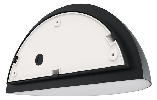 Applique Curva Monodirezionale con base E27 IP54 Nera - Serie BRINA