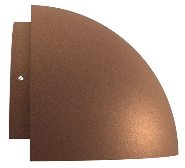 Applique Curva Monodirezionale con base E27 IP54 Corten - Serie BRINA