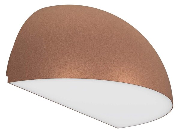 Applique Curva Monodirezionale con base E27 IP54 Corten - Serie BRINA