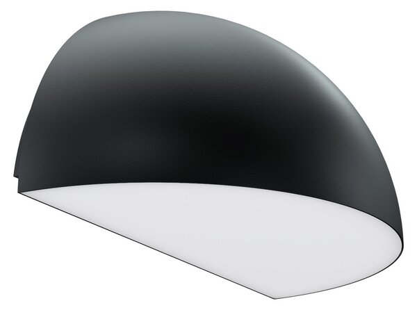 Applique Curva Monodirezionale con base E27 IP54 Nera - Serie BRINA