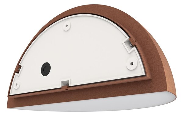 Applique Curva Monodirezionale con base E27 IP54 Corten - Serie BRINA