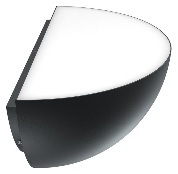 Applique Curva Monodirezionale con base E27 IP54 Nera - Serie BRINA