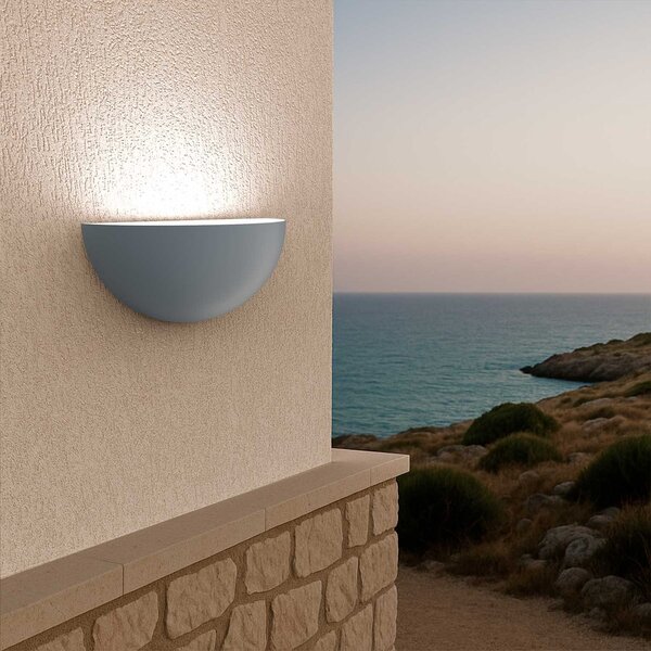 Applique Curva Monodirezionale con base E27 IP54 Grigia - Serie BRINA