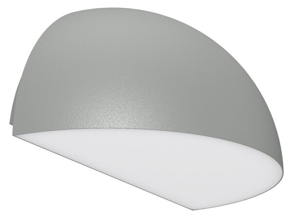 Applique Curva Monodirezionale con base E27 IP54 Grigia - Serie BRINA