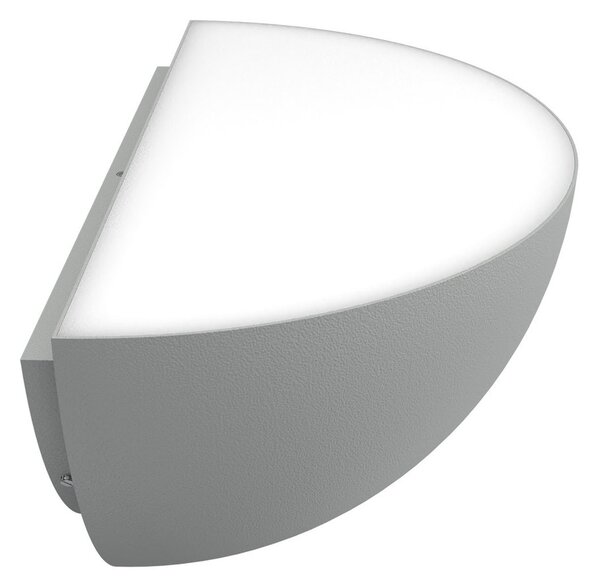 Applique Curva Monodirezionale con base E27 IP54 Grigia - Serie BRINA