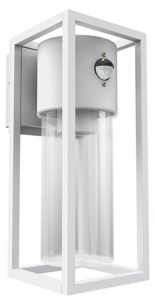 Applique Bianca E27 con Sensore di Movimento IP54 - Serie VIMO