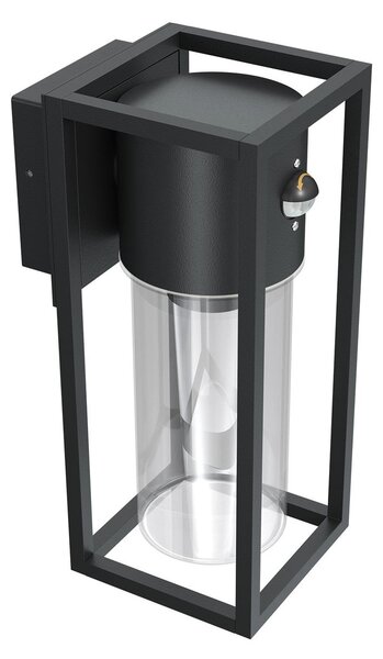 Applique Nera E27 con Sensore di Movimento IP54 - Serie VIMO