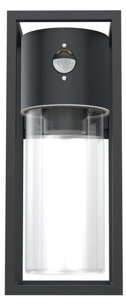 Applique Nera E27 con Sensore di Movimento IP54 - Serie VIMO