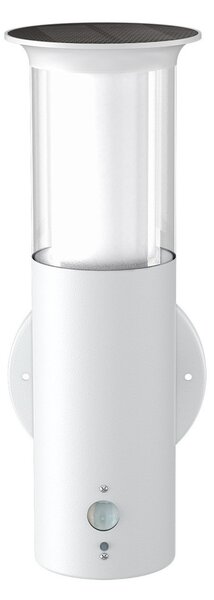 Applique Solare Bianca in Acciaio con Sensore di Movimento IP54 Colore Bianco Naturale 4.000K
