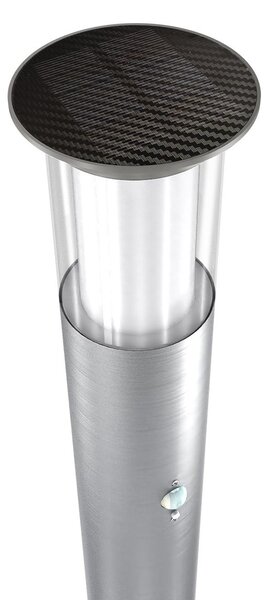 Paletto Solare 80cm in Acciaio Inox con Sensore Movimento e Picchetto Colore Bianco Naturale 4.000K