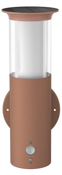 Applique Solare Corten in Acciaio con Sensore di Movimento IP54 Colore Bianco Naturale 4.000K