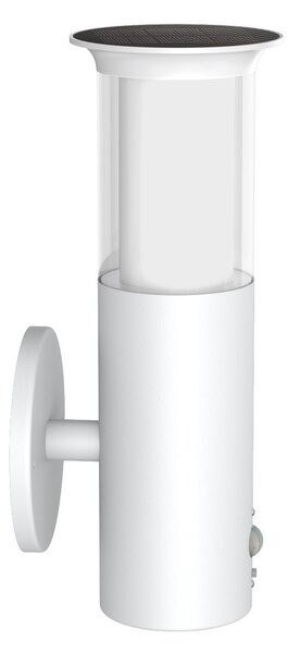Applique Solare Bianca in Acciaio con Sensore di Movimento IP54 Colore Bianco Naturale 4.000K