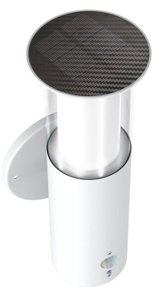 Applique Solare Bianca in Acciaio con Sensore di Movimento IP54 Colore Bianco Naturale 4.000K