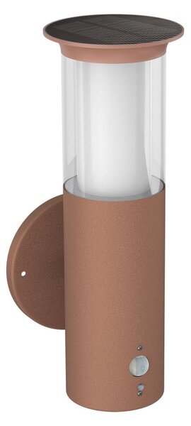 Applique Solare Corten in Acciaio con Sensore di Movimento IP54 Colore Bianco Naturale 4.000K