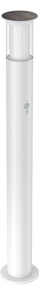 Paletto Solare 80cm in Acciaio Bianco con Sensore Movimento e Picchetto Colore Bianco Naturale 4.000K