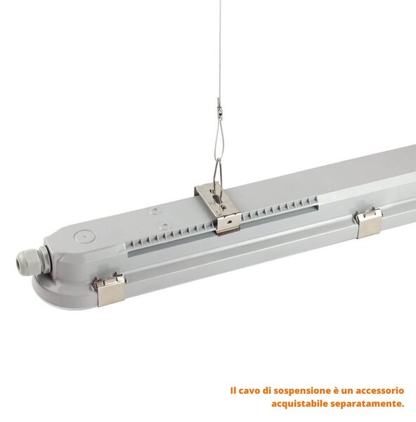 Plafoniera LED 120cm 40W IP66 CCT 6.400lm 160lm/W - con driver Osram Icutronic Colore Bianco Variabile CCT