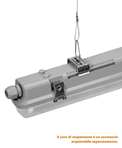 Plafoniera Stagna IP65 per Tubo LED 120cm - Unilaterale